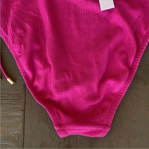 Anthropologie Sanctuary Lace-Up One-Piece Pink Swimsuit S - Picture 10 of 11